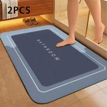 1/2pcs Soft Non-Slip Bathroom Rug, Absorbent Silica Gel Bath Mat, Quick Dry Bathroom Mat, Halloween Decor Carpet, Room Decor Rug, Autumn Decor Carpet, Kitchen Rug