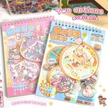 贴纸书、阳光小镇系列微缩场景书、3D卡通房屋DIY风景装饰贴纸相册、DIY拼贴装饰纸质配件、适合各种场景的笔记本贴纸、手机壳、水杯贴纸、剪贴簿日记本笔记本贴纸 - 彩色 - 查看 9