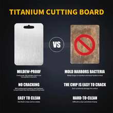Extra-Large  Stainless Steel Cutting Board | Ultra-Thin Rust-Resistant Chopping Board | Double-Sided, Durable & Odor-Free | Ideal For Meat, Vegetables & Fruits | Easy-To-Clean Essential Kitchen Cutting Board|Kitchen Must-Have Tools - 1Pcs XL(39*28cm) - 查看 9