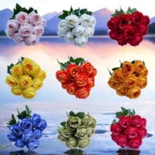 Rose de neige égéenne, fleur artificielle de haute qualité ressemblant à de la céramique, qualité de niveau installation artistique, texture réaliste semblable à de la céramique, décoration d'intérieur, centre de table pour allée de mariage, aménagement paysager pour hôtels et espaces commerciaux, rehausser l'esthétique et la mise en valeur visuelle de l'espace, idéal pour une présentation artistique - Multicolore - Voir 2