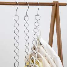 3pcs 360 Degree Rotating Diamond Shaped Stainless Steel Magic Hanger, Creative Storage Rotating Clothes Hanger, Suitable For Wardrobe And Cabinet, Multi-Functional Space Saving Magic Hanger, Can Be Hung Horizontally Or Vertically