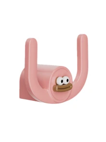 1个多功能拖鞋架，适用于玄关/浴室，可作拖鞋挂架 | 壁挂式卡通香肠嘴拖鞋架，节省空间的门边鞋架，趣味家居鞋履收纳架，可放置外套、围巾、毛巾 - 彩色 - 查看 8