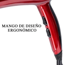 Secador de pelo, secador de pelo de alta potencia, secador de pelo profesional, control de aire caliente y frío, equipo profesional para el cuidado del cabello, adecuado para uso diario y en salones de belleza. - Rojo - Ver 10