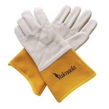 PAKNADA Goat Leather Welding Gloves – Yellow & White TIG Gloves With Kevlar Stitching & Protective Cuff For Metalworking, Home Improvement & Heavy-Duty Tasks - Small - View 3