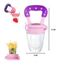 Baby Food Introduction Pacifier For Fruits And Purees, Feeding Pacifier For Babies To Try Fruits, With Hygienic Cap And Soft Bottle Nipple. - Hoa hồng - Xem 7