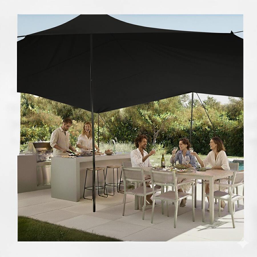 VINILMAX Lona Impermeable de 1.50x1m Uso Rudo con Protección UV para Exterior | Resistente a Polvo, Lluvia y Nieve | Ideal para Camiones, Obra y Construcción | Disponible en Varios Colores - Negro - Ver 1