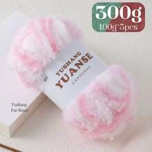 3件装300克人造毛绒纱线，柔软易织，适用于编织围巾、帽子、外套、婴儿、毛毯、各种高端家居用品、DIY手工艺品 - 彩色 - 查看 35