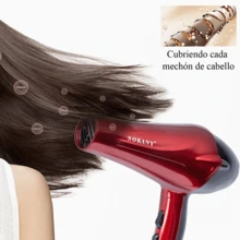 Secador de pelo, secador de pelo de alta potencia, secador de pelo profesional, control de aire caliente y frío, equipo profesional para el cuidado del cabello, adecuado para uso diario y en salones de belleza. - Rojo - Ver 2