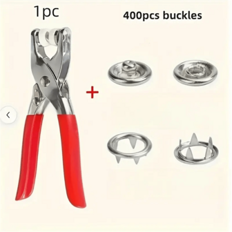 400 pièces Fermeture éclair rapide + 1 pièce Pince métallique, Fermeture éclair rivetée sans couture, Pression manuelle, Fermeture éclair rapide, Nouvelle fermeture éclair invisible multifonctionnelle pour femmes, Fermeture éclair cachée, Installation simple de bouton de vêtement DIY