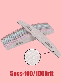 5pcs/10pcs Professional Nail File - 80/100/150/180/240Grit Nail Files Double Sided Emery Board Washable Emery Boards Reusable Nail Buffers Manicure Tools For Natural Nails Acrylic Nails Home And Salon Us