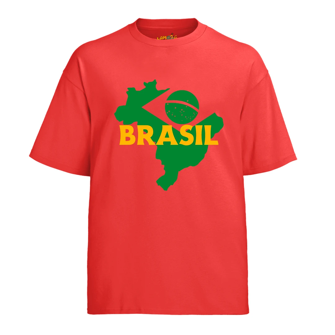 Camiseta Algodão Brasil Copa 2026 País Bandeira