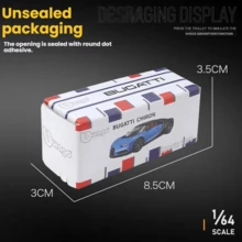 Burago 1:64 Chiron Supercar Model, Diecast Alloy Car Toy, Gift For Boys - Blue - View 7