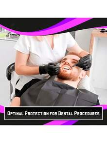 125pcs/50pcs/25pcs Disposable Dental Bibs Triple-Layer Waterproof Tattoo Bibs, Suitable For Dentists Or Medical Tray Covers And Nail Salon Table Covers. - Multicolor - View 6