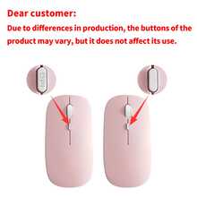 Wireless Bluetooth Mouse For Laptop / Mac Book / IPad ,Compatible With IPhone (IOS13.1.2 And Later), Noiseless Mini Mouse Compatible With Android/ Windows/Linux (Pink) - Pink - View 8