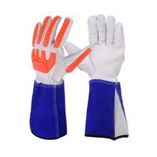 PAKNADA Cow Leather Welding Gloves TPR 14" Heat, Flame Resistant BBQ Work Outdoor, Industrial Gloves With Kevlar Stitching Fire Resistant High Toughness - one-size - View 1