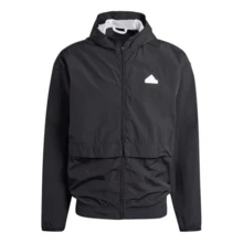Adidas Men's Casual Comfortable Versatile Hooded Jacket, Spring/Autumn - Black - View 1