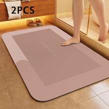 1/2 Piezas Alfombra de Terciopelo Cristal Suave Absorbente Alfombra de Secado Rápido Decoración de Halloween Alfombra Decoración de Habitación Tapis Decoración de Otoño Tapis Regreso a la Escuela Decoración de Baño y Cocina Alfombra de Cocina