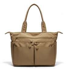 Women's Large Waterproof Nylon Shoulder Bag With Crossbody Strap - Màu xanh hải quân - Xem 1