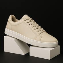 Men's Casual Sneakers For Leisure, Work, Stylish, Elegant, Minimalist, Textured, Everyday Wear, Non-Slip Sole - Special Offer, Immediate Shipping - 米色 - 查看 5