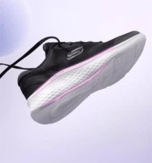 Skechers Women's New Breathable Running Shoes, Versatile Retro Air Cushion Casual Sneakers - Black - View 1