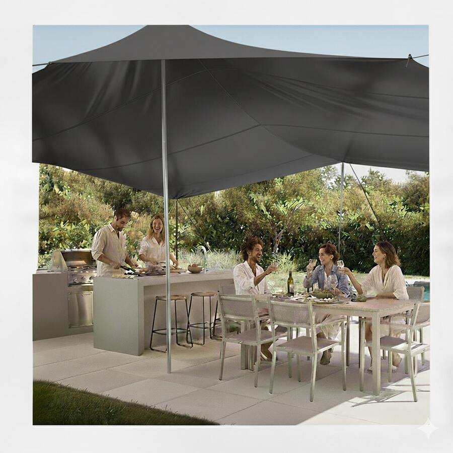 VINILMAX Lona Impermeable de 1.50x1m Uso Rudo con Protección UV para Exterior | Resistente a Polvo, Lluvia y Nieve | Ideal para Camiones, Obra y Construcción | Disponible en Varios Colores - Plateado - Ver 1