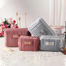 Personalized Christmas Gift: Name-Embroidered Cosmetic Bag Ideal For Bridesmaid Gifts, Wedding Favors, Travel Toiletry Bags, Makeup Bags, Ladies' Birthday Presents, And Mother's Day Gifts-Perfect As Wedding Day Gifts Or Thoughtful Presents For Mothers And Family During The Holidays.