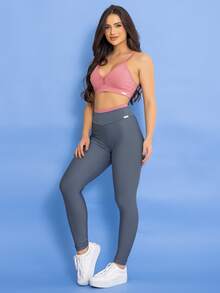 Women's Glow Gym Fitness Set Top Leggings Tarelles Sportswear - 深灰色 - 查看 9