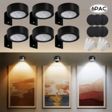 1pc/3pcs/6pcs Wireless LED Bedside Lamp, Battery-Powered Wall Light With Remote Control, Bedroom Reading Light, Three Color Temperatures, Timer Function, No Wiring Required, Suitable For Bedrooms, Baby Rooms, Staircases, Porches, Desks, And Bookshelves (Batteries Not Included) - Multicolor - View 13