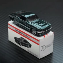 Burago 1:64 Scale 1967  Mustang GT Sports Car Model, Alloy Diecast Toy Car, Gift For Boys, Collectible - Green - View 7
