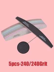 5pcs/10pcs Professional Nail File - 80/100/150/180/240Grit Nail Files Double Sided Emery Board Washable Emery Boards Reusable Nail Buffers Manicure Tools For Natural Nails Acrylic Nails Home And Salon Us