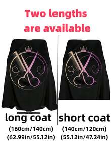 2pcs/Set Professional Salon Hairdressing Cape, Easy To Clean Salon Apron With Neck Duster Brush, Adjustable Neck Strap, Creative Hairstyling Gown, Anti-Static Non-Stick Hair Styling Cape, Suitable For All Hairstylists In Salons. Provided In 2 Styles And 2 Lengths For Your Choice. - Multicolor - View 4