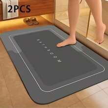 1/2pcs Soft Non-Slip Bathroom Mat, Absorbent Silicone Bathroom Rug, Quick Dry Bath Mat, Halloween Decor Carpet, Room Decor Rug, Autumn Decor Carpet - Multicolor - View 17