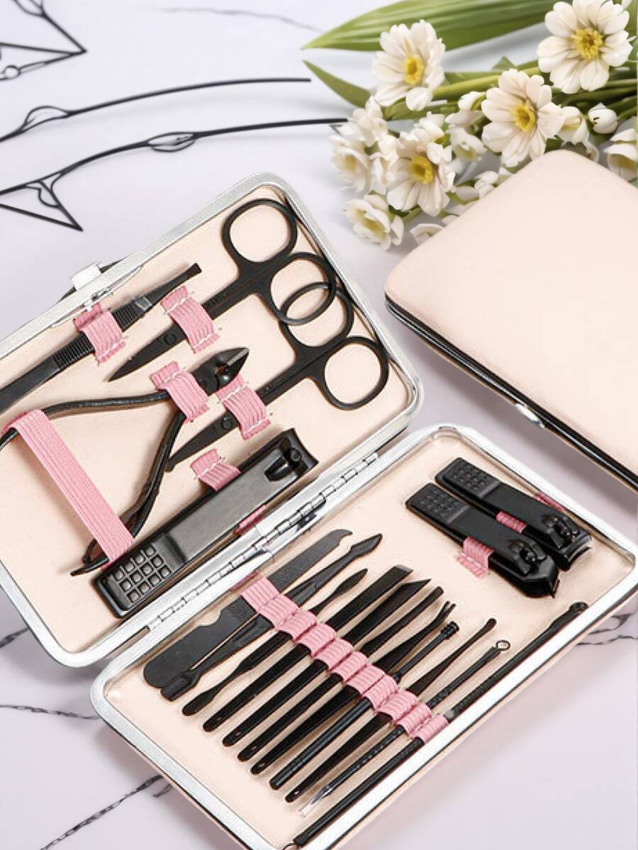 23pcs Professional Nail Clippers Kit For Both Fingernail And Toenail Trimming Needs Quality Nails At Home With Essential Tools Pedicure Care Manicure Set - Multicolor - View 1