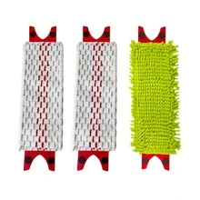 1/2/3/4pcs (Mop Not Included) Replacement Mop Pads Compatible With Ultramax Turbo 2-In-1 Mop, Easy Assembly, Reusable Washable Super Absorbent Microfiber Cleaning Cloth Suitable For Bathroom And Kitchen, Christmas & Halloween - Red Gray - View 11