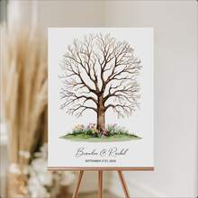 Cây lưu niệm in dấu vân tay trên vải canvas, trang trí đám cưới độc đáo, cây in dấu vân tay cá nhân hóa, tình yêu vĩnh cửu. - Nhiều màu - Xem 8