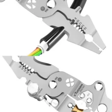 Multifunctional Needle-Nose Pliers For Electricians - With Electricity Detection, Removal, Cutting And Stripping Functions, And A Foldable Electricity Tester. - 墨綠色 - 查看 8
