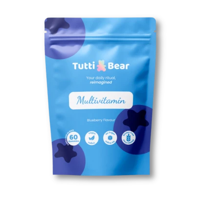 TuttiBear Multivitamin Gummies For Daily Immune Support & Energy | Vegan Supplement With Vitamins A, C, D, E, B-Complex, Folic Acid & Zinc | Berry-Flavored, Sugar-Free | 1, 3 Or 6-Month Supply ✅ 24/48h Delivery