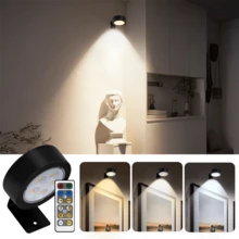 1pc/3pcs/6pcs Wireless LED Bedside Lamp, Battery-Powered Wall Light With Remote Control, Bedroom Reading Light, Three Color Temperatures, Timer Function, No Wiring Required, Suitable For Bedrooms, Baby Rooms, Staircases, Porches, Desks, And Bookshelves (Batteries Not Included) - Multicolor - View 2