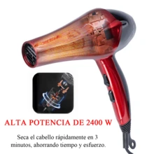 Secador de pelo, secador de pelo de alta potencia, secador de pelo profesional, control de aire caliente y frío, equipo profesional para el cuidado del cabello, adecuado para uso diario y en salones de belleza. - Rojo - Ver 6