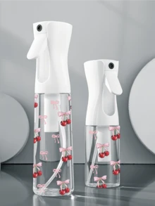 领结图案透明PET可重复灌装旅行喷雾瓶，多用途细雾喷雾瓶，适用于旅行和商务出行，可用作卸妆喷雾瓶、可重复使用的美发喷雾瓶、持续喷雾瓶，也可用于头发造型、清洁、植物喷洒和面部保湿。 - 彩色 - 查看 1