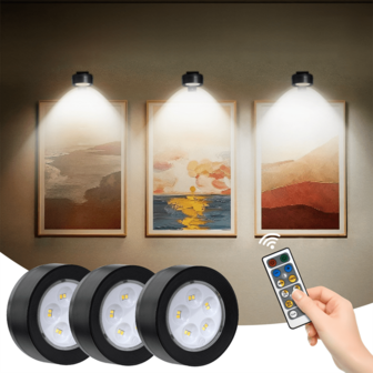 1pc/3pcs/6pcs LED Wall Light, Three-Color Adjustable Brightness, Bedroom Bedside Lamp, LED Night Light, Wall Image Light, Remote/Touch Control, Battery-Powered, Supports Timer Settings, Suitable For Bedroom, Living Room, Corridor (Battery Not Included)