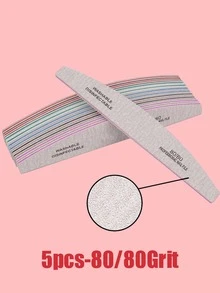5pcs/10pcs Professional Nail File - 80/100/150/180/240Grit Nail Files Double Sided Emery Board Washable Emery Boards Reusable Nail Buffers Manicure Tools For Natural Nails Acrylic Nails Home And Salon Us