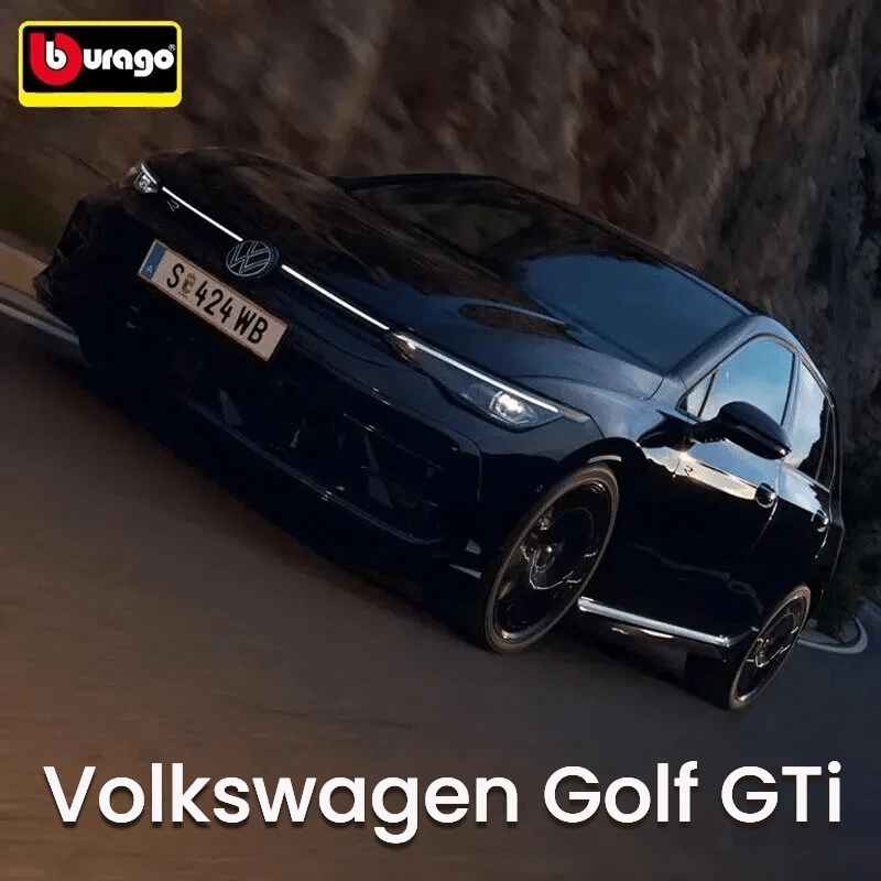 Burago 1:64 Volkswagen Golf GTI Modelo de coche de aleación, Coche deportivo en miniatura estático de fundición a presión, Colección de juguetes de coches realistas, Regalo para hombres - Multicolor - Ver 1