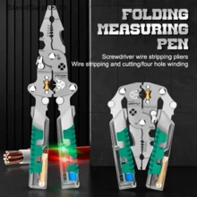 Multifunctional Needle-Nose Pliers For Electricians - With Electricity Detection, Removal, Cutting And Stripping Functions, And A Foldable Electricity Tester. - 墨綠色 - 查看 2