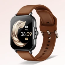 1个男女通用智能手表,配有舒适的硅胶表带、2.01英寸触摸屏、通话功能、来电/闹钟/信息提醒、多种运动模式、活动追踪器、计步器和卡路里计数器、USB充电,兼容安卓和iOS系统 - 240P TFT显示屏,180mAh锂离子电池,圣诞礼物 - 彩色 - 查看 22