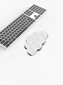 1 Set Of Crystal Transparent Cloud Wrist Pads, Used For Mouse Pads, Keyboard Palm Pads, Wrist Support Pads - Cool And Comfortable