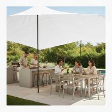 VINILMAX Lona Impermeable de 1.50x1m Uso Rudo con Protección UV para Exterior | Resistente a Polvo, Lluvia y Nieve | Ideal para Camiones, Obra y Construcción | Disponible en Varios Colores - Blanco - Ver 1