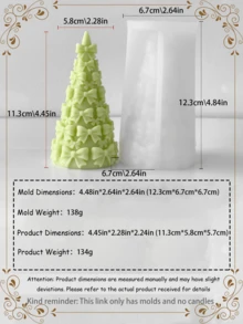 قالب سيليكون على شكل شجرة ذات فراشة ثلاثية الأبعاد - أداة إزالة سهلة وقابلة لإعادة الاستخدام للشموع/أعمال الطين، مثالية لديكور الزفاف/عيد الميلاد والهدايا اليدوية - أبيض - مشاهدة 9