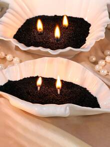 DIY Candle Making Kit - 1.1-Pound Odorless Sand Wax, Decorated With Ice Flower Design, White Sand Painting Texture, Desktop Decoration, Essential For Weddings And Parties, Can Fill Any Container