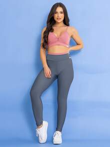 Women's Glow Gym Fitness Set Top Leggings Tarelles Sportswear - 深灰色 - 查看 3
